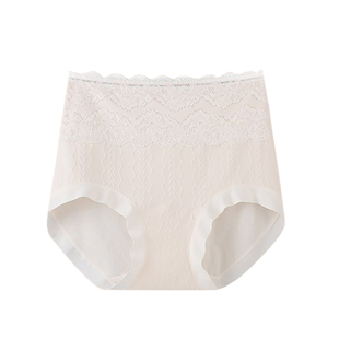 花初锦遇A类婴儿棉高腰轻塑收腹内裤女大码蕾丝纯棉抗菌裆三角裤