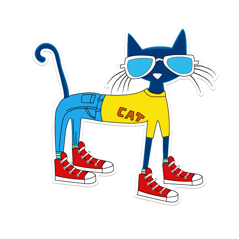 Pete the cat too cool for schoo 双语绘本儿童早教教具益智玩具