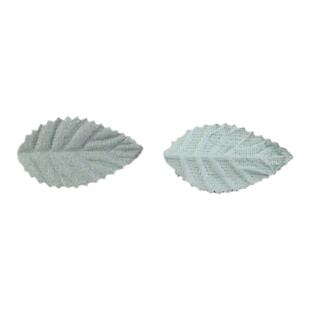 仿真定形压纹玫瑰叶子绢布 diy手工花环胸花材料配件服饰装饰辅料