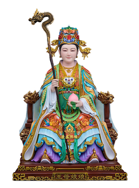 纯铜玉帝王母神像供奉家居工艺品