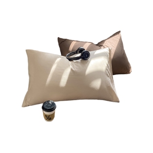 纯色水洗棉枕套家用单双人宿舍枕芯内胆套一对装48x74夏季枕头套4