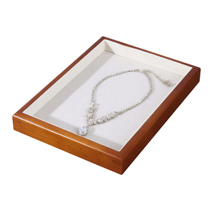 简约实木看货盘首饰收纳架戒指架柜台摆放托盘项链架子饰品展示架