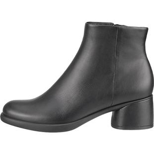 Ecco爱步女鞋秋冬款粗跟休闲短靴通勤切尔西靴 雕塑35 222413现货