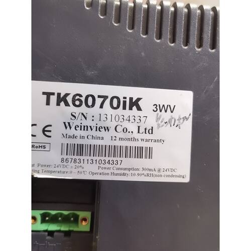 非标价威纶通触摸屏TK6070iK3WV拆机件实物拍摄成色议价