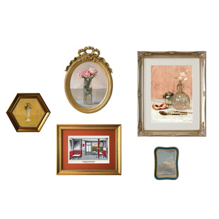 法式小众艺术挂画欧式客厅背景墙装饰画组合卧室餐厅复古美式壁画