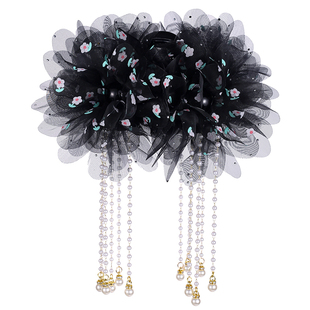 春日花信清新春天发夹花朵仙女古典流苏国风粉紫色流苏抓夹头饰