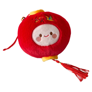 新年喜庆灯笼玩偶毛绒玩具灯彩造型公仔安抚娃娃春节客厅装饰挂件