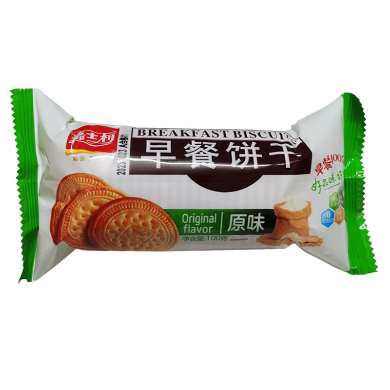 老人学生原味和牛奶味早餐饼干