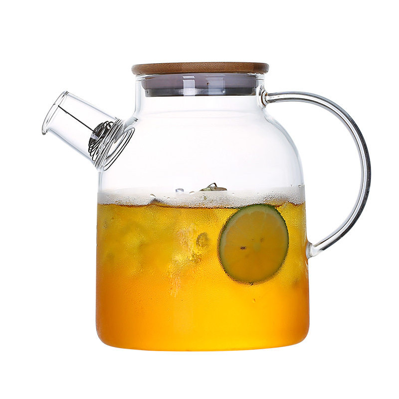 冷凉水壶套装高硼硅冷凉水壶家用大容量茶具套装玻璃煮茶器茶杯