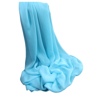 丝巾女春秋薄款长条舞蹈纱巾乔其纱纯色围巾防晒夏季百搭形体披肩