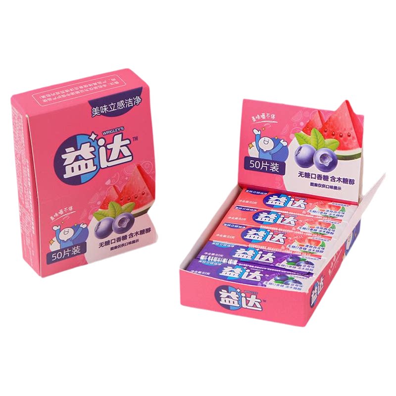 绿箭口香糖100片盒装西瓜蓝莓味糖果零食散装批发【日常团】