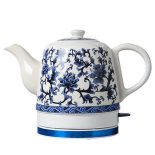 景德镇青花陶瓷电热水壶家用自动断电瓷器烧水壶小号泡茶壶防干烧