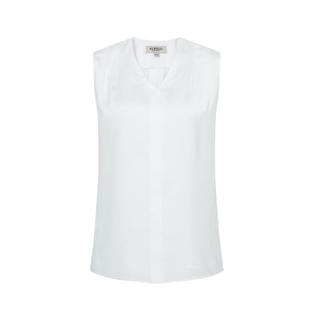 Scofield女装典雅v领简约版型干练利落无袖雪纺衬衫夏季上衣