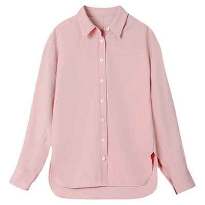大洪洪【粉色心情】春秋柔软舒适衬衣女款2025爆款长袖衬衫上衣女