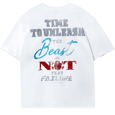 肌肉狗宽松半袖运动短袖男