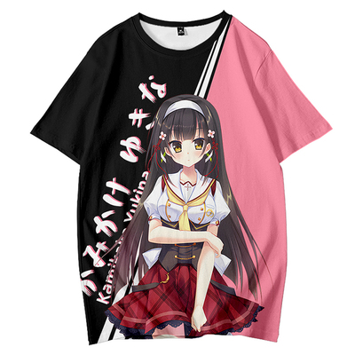 神挂由岐奈短袖T恤动漫痛衣服