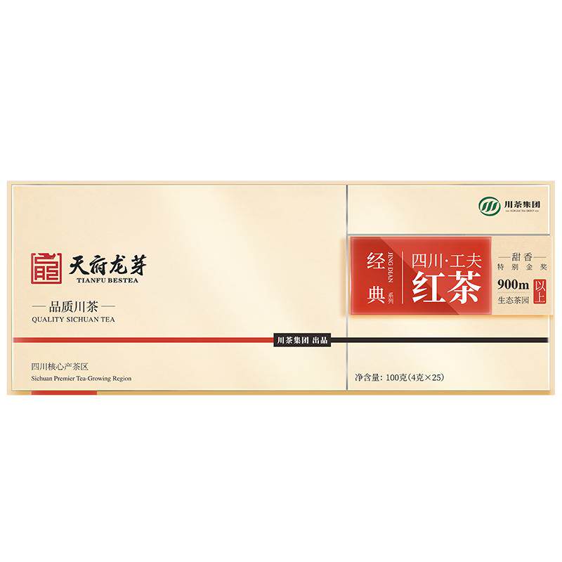 天府龙芽金奖红茶礼盒装100g