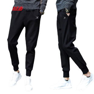 特步运动裤男2026新款冬季加绒针织卫裤男士宽松跑步休闲裤子长裤