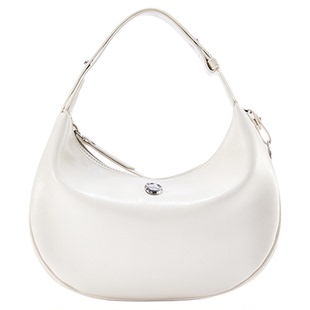 独白 灵动月牙包油蜡皮单肩包包时尚百搭手拎斜挎女包D4050