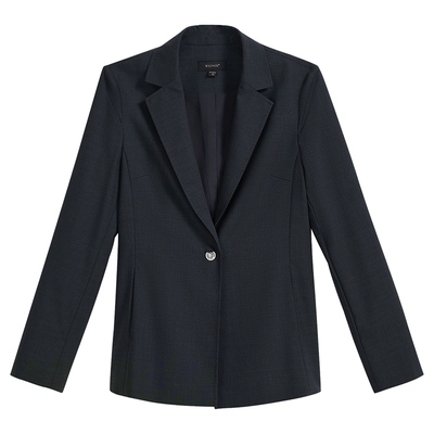 YINER音儿女装高级感精致法式通勤美丽诺羊毛混纺一粒扣西装外套