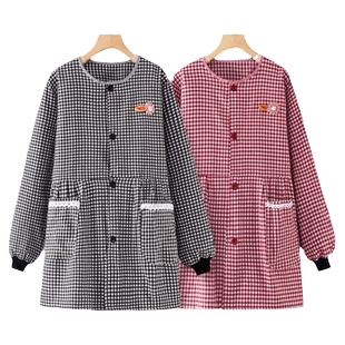 围裙厨房家用长袖纯棉洋气做饭罩衣女新款商用餐饮专用工作服时尚