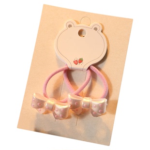 儿童可爱发绳波点发圈小揪揪马尾头绳不伤发皮筋碎发前额女童发饰