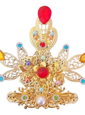 双碟双龙情侣凤冠男冠胡三太爷黄三太爷太上老君四大家族凤冠头饰