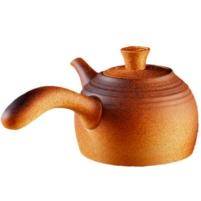 粗陶复古煮茶器侧把防烫