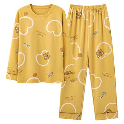 圆领套头针织棉长袖长裤俞兆林