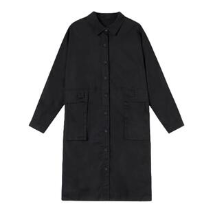 THESOONG/妙感轻盈 100%甄选高支棉廓形时装女士薄款风衣外套4021