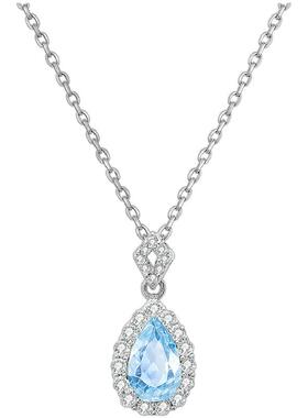 普陀山文创蓝眼泪项链吊坠女款