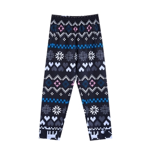 准者圣诞花裤子满印男春季新款加绒保暖潮流直筒裤卫裤篮球运动裤