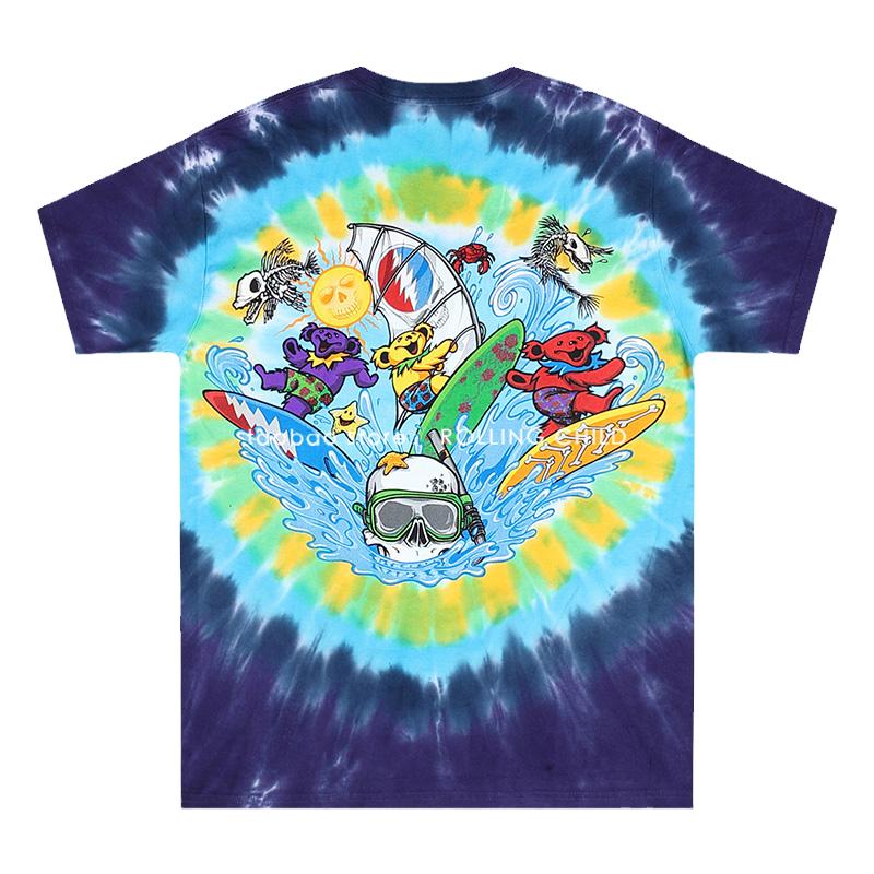 正版GratefulDead小熊扎染T恤