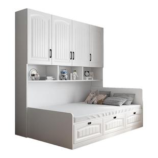 适合小房间的床榻榻米床双人床箱体实木储物床1.2/35/8定制衣柜床