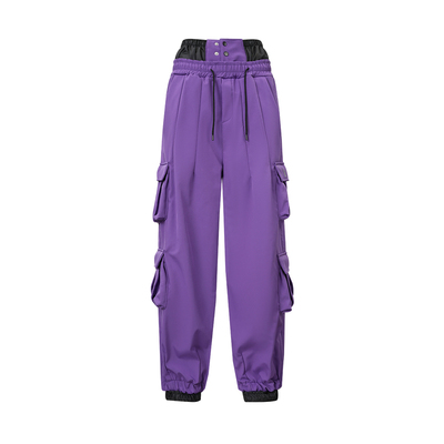 可爱兔子卫衣防风多口袋滑雪裤