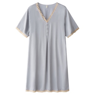 2025新款性感短袖连衣裙春夏柔软舒适适合家居穿着的时尚睡衣睡裙