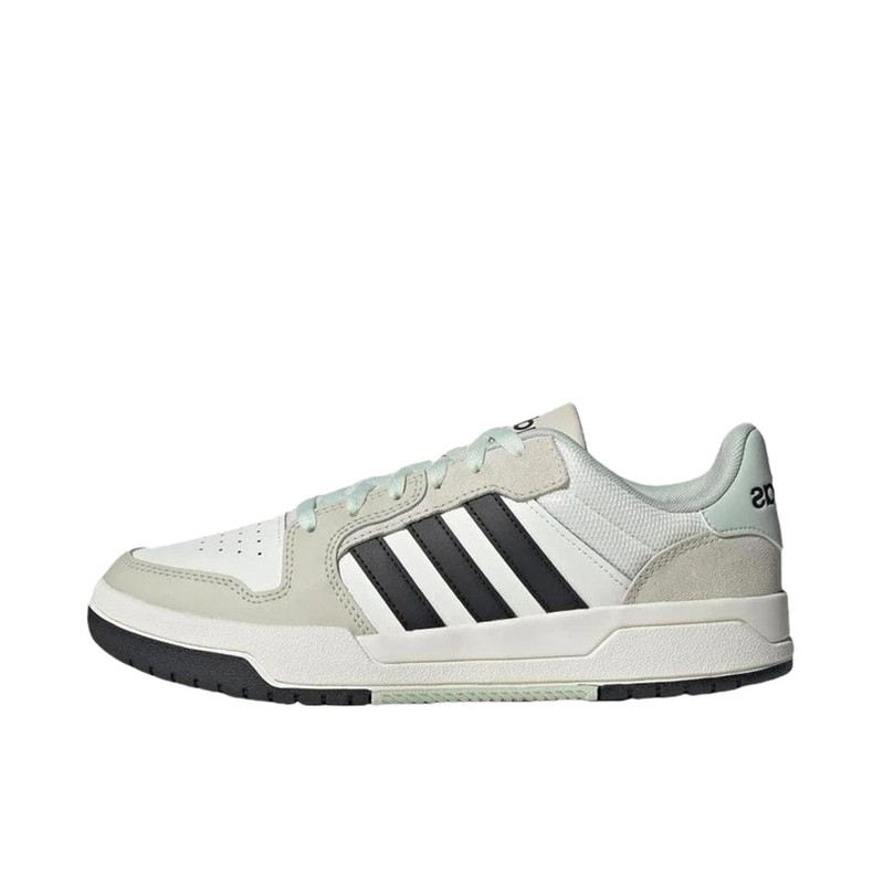 adidas 阿迪达斯 复古篮球风防滑耐磨低帮休闲板鞋白黑棕 JI2546