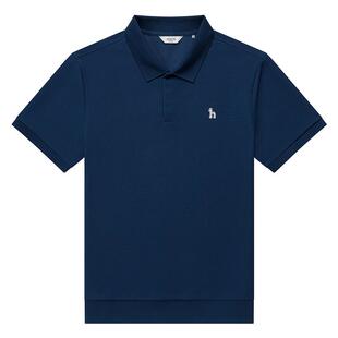 Hazzys哈吉斯夏季吸湿速干polo衫休闲时尚简约翻领男短袖T恤上衣