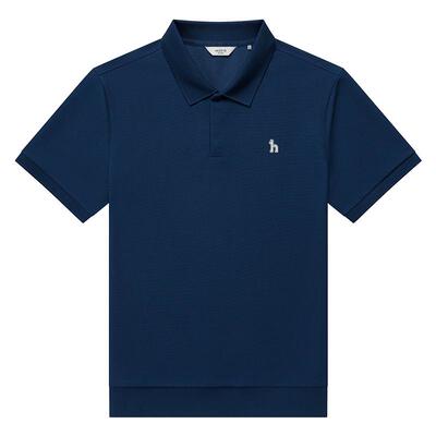 Hazzys哈吉斯夏季吸湿速干polo衫休闲时尚简约翻领男短袖T恤上衣