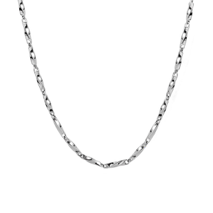 莫比乌斯项链男生新款潮牌百搭轻奢锁骨链钛钢首饰品银色男士项链