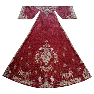 倒叙汉服婚服出租重工凤冠霞帔拖尾男女全套宋制明制中式婚礼定制