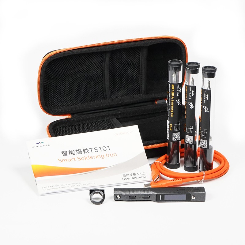 敏维TS101智能电烙铁豪华套装多烙铁头便携袋恒温家用维修大功率