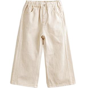 [商场同款]马克珍妮女童时尚微喇牛仔裤儿童阔腿裤春秋裤子241173