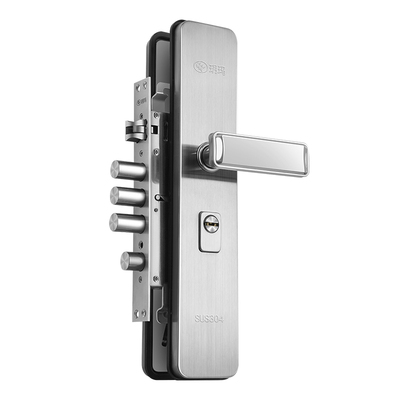 玥玛304不锈钢机械防盗门锁套装