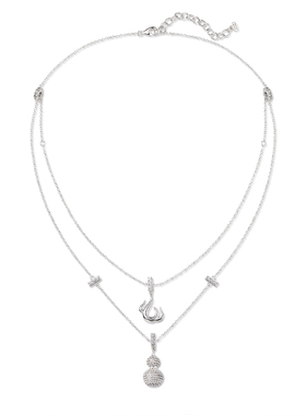 宝得意火焰层叠葫芦项链 八卦元素锁骨链原创设计高级感礼物信物