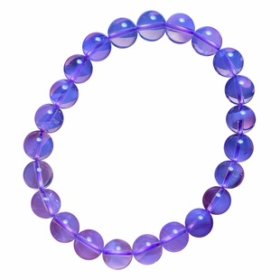 天然冰透紫玉晶单圈手链梦幻紫水晶甜美时尚饰品礼物男女生情侣款