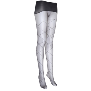 安幸「绫羽」5D超薄丝滑大网格纹无缝裆油亮丝袜连裤袜女菱形性感