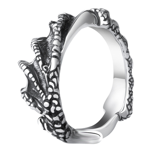 海盗船银饰龙系列戒指女小众设计时尚百搭个性开口尾戒轻奢高级感