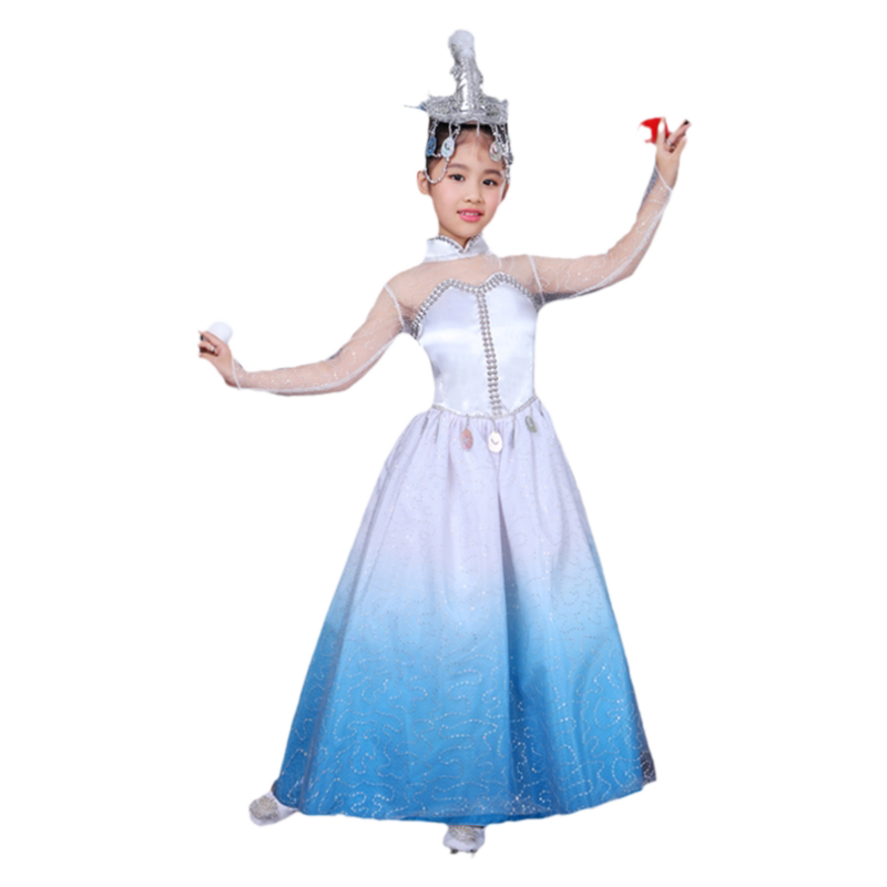 儿童舞蹈服少儿女孩天鹅芭蕾向天歌表演服装渐变蓬蓬裙合唱演出服