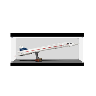 适用乐高10318协和式飞机航模型防尘罩子手办透明亚克力展示盒